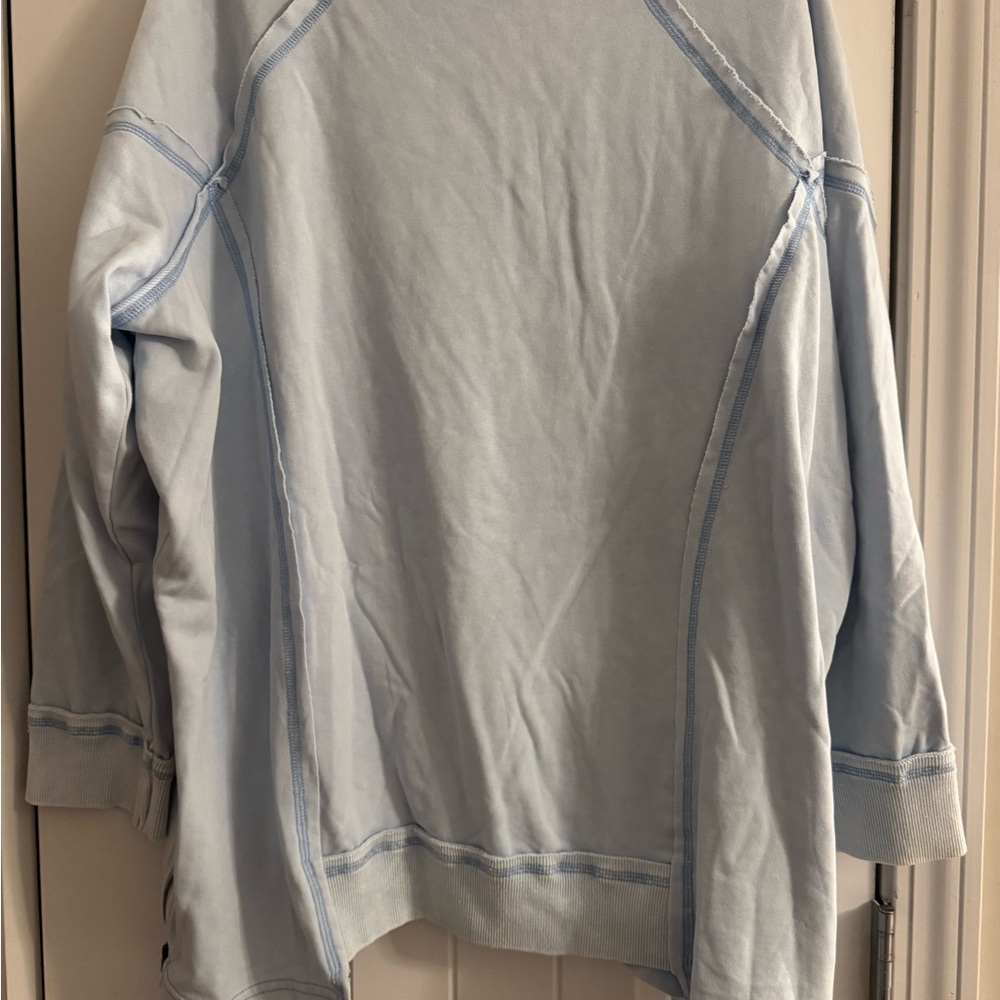 Gray Star Patchwork Sweatshirt - image 3